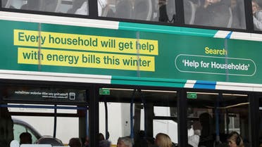 A British government advert offering people help with winter energy bills is seen on the side of a bus in Stockport, Britain, November 16, 2022. (File Photo: Reuters)
