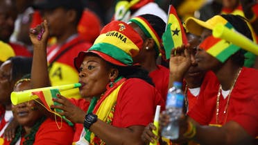 Ghana fans celebrate after the match, Nov. 28, 2022. (Reuters)