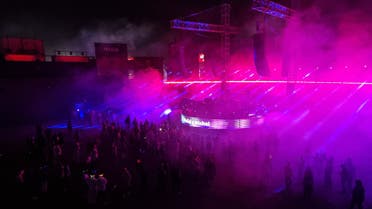 Photo from a raised platform shows a view of the Underground concert area at the MDL Beast Soundstorm event in Riyadh. (Ayush Narayanan, Al Arabiya English)