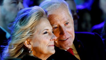 US President Joe Biden and first lady Jill Biden attend the National Christmas Tree Lighting Ceremony on Ellipse below the White House in Washington, DC, US, November 30, 2022. (Reuters)