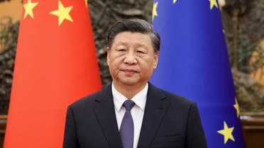 Chinese President Xi Jinping attends a meeting with European Council President Charles Michel (not pictured) at the Great Hall of the People in Beijing, China December 1, 2022. European Union/Handout via REUTERS ATTENTION EDITORS - THIS IMAGE WAS PROVIDED BY A THIRD PARTY. NO RESALES. NO ARCHIVES.