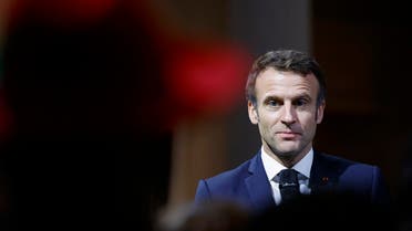 French President Emmanuel Macron speaks about the relationship between Louisiana and France at the New Orleans Museum of Art (NOMA) in New Orleans, Louisiana on December 2, 2022. (AFP)