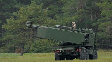 A M142 High Mobility Artillery Rocket System (HIMARS) takes part in a military exercise near Liepaja, Latvia September 26, 2022. (Reuters)