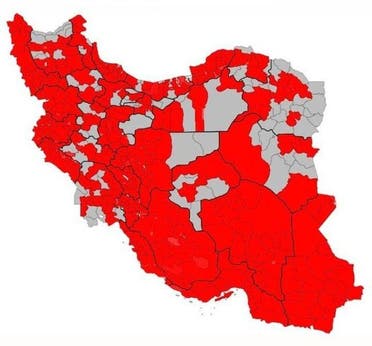 خريطة توضح المناطق التي اندلعت فيها إضرابات واحتجاجات