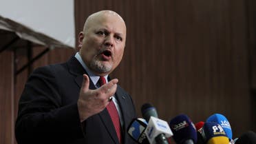 FILE - Karim Ahmed Khan, International Criminal Court chief prosecutor, speaks during a news conference at the Ministry of Justice in the Khartoum, Sudan, on Aug. 12, 2021. Khan sought Tuesday, Nov. 1, 2022 to reopen his investigation into allegations of torture and extrajudicial killings committed by security forces under President Nicolas Maduro’s rule. (AP Photo/Marwan Ali, File)