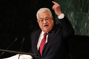Palestine’s President Mahmoud Abbas addresses the 77th United Nations General Assembly at U.N. headquarters in New York City, New York, U.S., September 23, 2022. (Reuters)