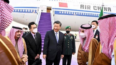Chinese President Xi Jinping arrives in Riyadh, December 7, 2022. (Reuters)