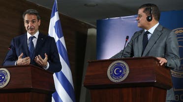 من لقاء سابق بين الدبيبة ورئيس الوزارء اليوناني