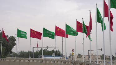 Flags of participating countries are pictured ahead of the China-Arab summit in Riyadh, Saudi Arabia, December 7, 2022. (File photo: Reuters)