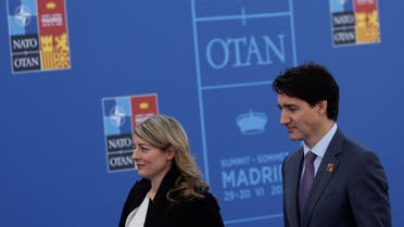 Canada's Prime Minister Justin Trudeau and Foreign Minister Melanie Joly attend a NATO summit in Madrid, Spain June 30, 2022. (File photo: Reuters)