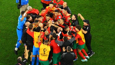 فرحة فوز المنتخب المغربي على البرتغال