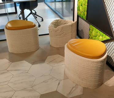 Experimenting with concrete indoor furniture design using 3D printing. (Supplied)