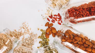 Stock image of nuts and seeds. (Unsplash, Maddi Bazzocco)