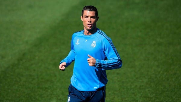 Cristiano Ronaldo trains at Real Madrid