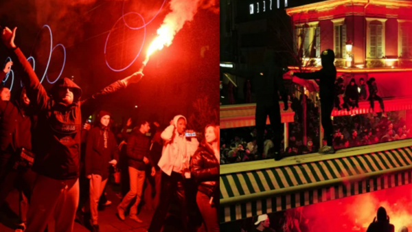 Watch the clashes with chairs and stones between Moroccan and French fans