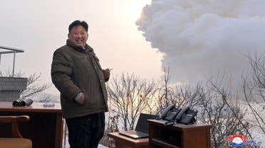North Korean leader Kim Jong-un inspects the set-up of a high-thrust solid-fuel motor test as part of the development of a new strategic weapon, at the Sohae Satellite Launching Ground in Tongchang-ri, North Korea, December 15, 2022, in this photo released by North Korea's Korean Central News Agency (KCNA). KCNA via REUTERS ATTENTION EDITORS - THIS IMAGE WAS PROVIDED BY A THIRD PARTY. REUTERS IS UNABLE TO INDEPENDENTLY VERIFY THIS IMAGE. NO THIRD PARTY SALES. SOUTH KOREA OUT. NO COMMERCIAL OR EDITORIAL SALES IN SOUTH KOREA.