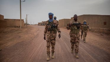 Members of MINUSMA Chadian contingent patrol in Kidal, Mali December 17, 2016. Picture taken December 17, 2016. MINUSMA/Sylvain Liechti handout via REUTERS ATTENTION EDITORS - THIS PICTURE WAS PROVIDED BY A THIRD PARTY.