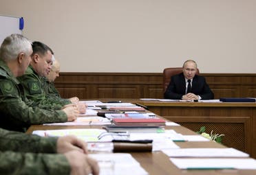 President Vladimir Putin and senior leaders of the Russian military