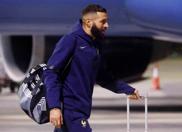 A picture circulated of Benzema after his arrival in Qatar 