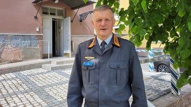 Commander of the Finnish Defence Forces, General Timo Kivinen, 62, poses for a photograph at the Defence Command headquarters in Helsinki, Finland, on June 16, 2022.  (Reuters)