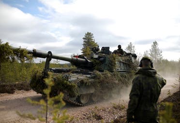 Finnish army K9 armoured artillery participates in Lightning Strike 22 exercise, in Rovajarvi, Finland, on May 23, 2022. (Reuters)