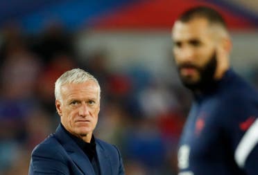 A previous picture of Deschamps and Benzema
