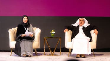 Abdullah Al-Ghathami  speaking inthea cultural session entitled “Arabic Language and Identity,” on the first day of the Arabic Language Summit on Tuesday organized by the UAE Ministry of Culture and Youth in cooperation with the Abu Dhabi Arabic Language Centre. (Supplied)