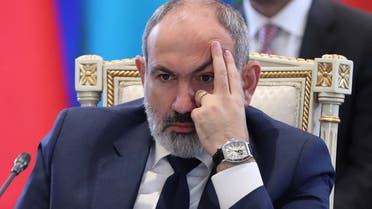 Armenian Prime Minister Nikol Pashinyan attends an expanded meeting of representatives of the Collective Security Treaty Organization (CSTO), including foreign ministers, defence ministers and security councils' secretaries, in Yerevan, Armenia, November 23, 2022. (Reuters)