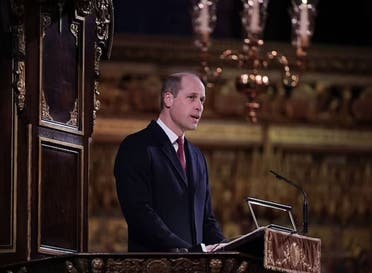 Prince William giving a speech to his late grandmother