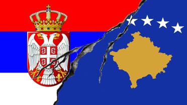 أعلام كوسوفو و صربيا