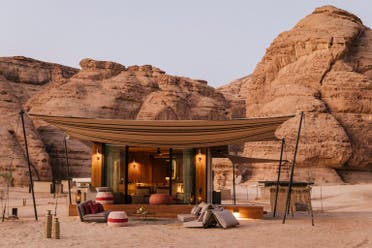 Una vista que muestra una villa en Habitas Resort Al-Ula.  (Foto cortesía de Habitas Al Ula)