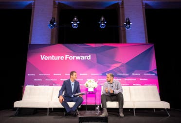 Prince Khaled bin Alwaleed interviews live on Bloomberg in San Francisco, California. (Bloomberg)