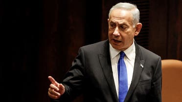 Israeli Prime Minister-designate Benjamin Netanyahu attends a special session of the Knesset, Israel’s parliament, to approve and swear in a new right-wing government, in Jerusalem December 29, 2022. (Reuters)