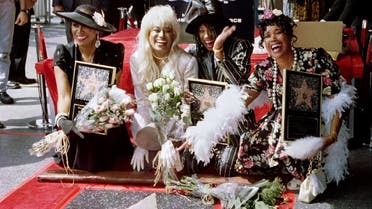 The Pointer Sisters, (L-R) Ruth, Bonnie,June and Anita celebrate the unveiling of their star on the Hollywood Walk of Fame September 29 along Hollywood Boulevard. (Reuters)