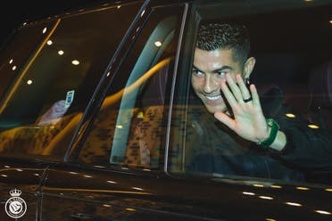 Cristiano Ronaldo has touched down in Saudi Arabia after his historic signing with Al Nassr football club. (Supplied)
