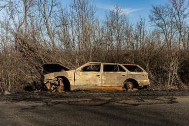 سيارة مدمرة من دونيتسك - أوكرانيا