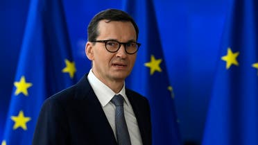 Poland’s Prime Minister Mateusz Morawiecki arrives to take part in a European Council Summit in Brussels, on December 15, 2022. (AFP)