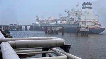 The 'Hoegh Esperanza' Floating Storage and Regasification Unit (FSRU) is anchored during the opening of the LNG (Liquefied Natural Gas) terminal in Wilhelmshaven, Germany, December 17, 2022. (Reuters)