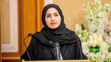 Nisreen bint Hamad al-Shibel taking her oath as Saudi Arabia’s new ambassador to Finland. (SPA)