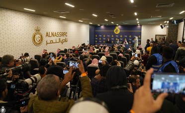 Football legend Cristiano Ronaldo at Riyadh's Mrsool Park stadium after signing with Saudi Arabia's Al Nassr Club. (Twitter)