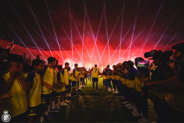 Football legend Cristiano Ronaldo at Riyadh's Mrsool Park stadium after signing with Saudi Arabia's Al Nassr Club. (Twitter)