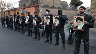 Iranians protest outside French embassy after cartoons