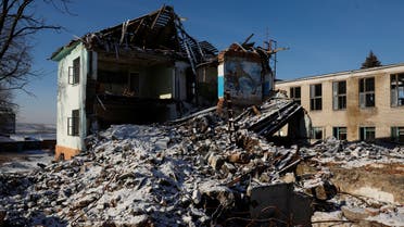 General view of damage from a strike, as Russia's attack on Ukraine continues, in Siversk, Ukraine, January 9, 2023. (Reuters)