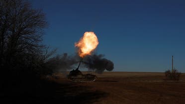 Ukrainian army, of the 43rd Heavy Artillery Brigade fire a German howitzer Panzerhaubitze 2000, as Russia’s attack on Ukraine continues, near Soledar, Ukraine, January 11, 2023. (Reuters)