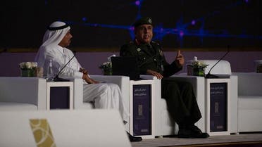 Director General of Passports (Jawazat) Lt. Gen. Sulaiman al-Yahya speaking during a session at the Hajj Expo 2023. (SPA)