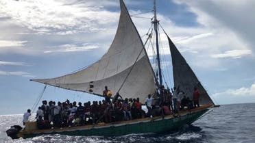 More than 100 migrants aboard a 35-foot sailing vessel is interdicted by a Coast Guard Station Miami law enforcement crew approximately 12 miles east of Biscayne Bay, Florida, U.S., September 16, 2021. (File photo: Reuters)