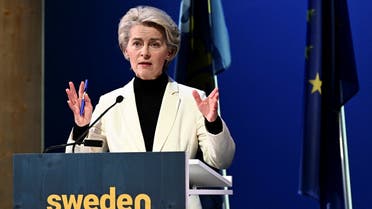 EU Commission President Ursula von der Leyen at a news conference in Kiruna, Sweden, January 13, 2023. (Reuters)