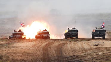 British Army Challenger 2 tank fires during NATO enhanced Forward Presence battle group Iron Spear 2019 exercise in Adazi, Latvia October 11, 2019. (File photo: Reuters)