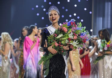 Miss US R'Bonney Gabriel reacts after getting crowned Miss Universe during the 71st Miss Universe pageant in New Orleans, Louisiana, US, January 14, 2023. (Reuters)