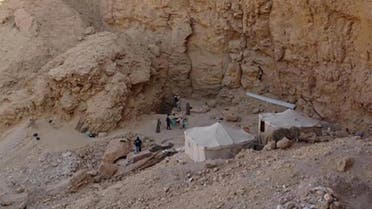 Egyptian archaeologist Mohsen Kamel said the tomb’s interior was ‘n poor condition.’ (Egyptian Ministry of Antiquities/AFP)
